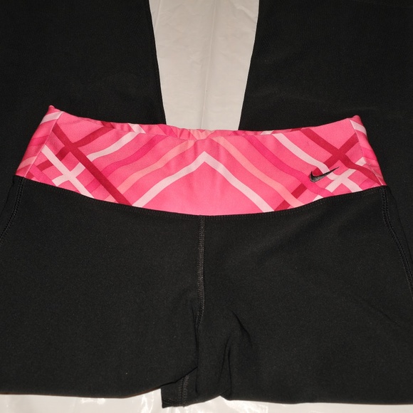 Nike Capri Pants XS Pink / Black 0315 - Picture 6 of 8